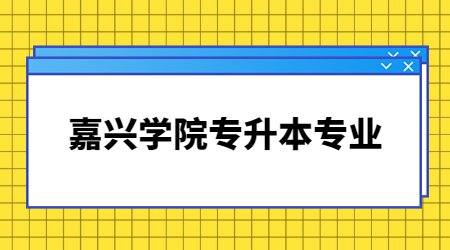 嘉興學(xué)院專升本專業(yè)